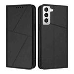 For Samsung Galaxy S21 5G Strong Magnetic Frosted Flip Leather Phone Case(Black)