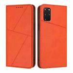 For Samsung Galaxy S20+ Strong Magnetic Frosted Flip Leather Phone Case(Orange)