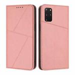 For Samsung Galaxy S20+ Strong Magnetic Frosted Flip Leather Phone Case(Pink)
