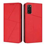 For Samsung Galaxy S20 FE Strong Magnetic Frosted Flip Leather Phone Case(Red)