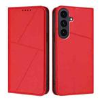 For Samsung Galaxy S25 FE 5G Strong Magnetic Frosted Flip Leather Phone Case(Red)