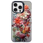 For iPhone 15 Pro Max Flower Series Color Silver TPU Hybrid PC Phone Case(Colorful Flowers CK115)