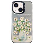 For iPhone 14 Plus Flower Series Color Silver TPU Hybrid PC Phone Case(Daisy CK120)