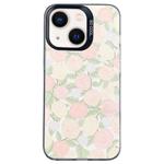 For iPhone 13 Flower Series Color Silver TPU Hybrid PC Phone Case(Tulip CK121)