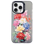 For iPhone 11 Pro Max Flower Series Color Silver TPU Hybrid PC Phone Case(Colorful Flowers CK111)