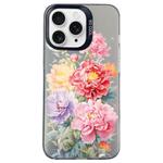 For iPhone 11 Pro Max Flower Series Color Silver TPU Hybrid PC Phone Case(Colorful Flowers CK113)