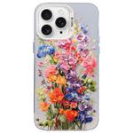 For iPhone 11 Pro Max Flower Series Color Silver TPU Hybrid PC Phone Case(Colorful Flowers CW112)
