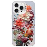 For iPhone 11 Pro Max Flower Series Color Silver TPU Hybrid PC Phone Case(Colorful Flowers CW115)