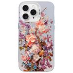 For iPhone 11 Pro Max Flower Series Color Silver TPU Hybrid PC Phone Case(Colorful Flowers CW117)