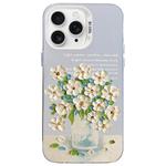 For iPhone 11 Pro Max Flower Series Color Silver TPU Hybrid PC Phone Case(Daisy CW120)