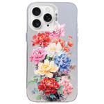 For iPhone 11 Pro Flower Series Color Silver TPU Hybrid PC Phone Case(Colorful Flowers CW111)