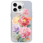 For iPhone 11 Pro Flower Series Color Silver TPU Hybrid PC Phone Case(Colorful Flowers CW113)