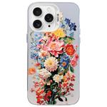 For iPhone 11 Pro Flower Series Color Silver TPU Hybrid PC Phone Case(Colorful Flowers CW114)