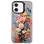 For iPhone 11 Flower Series Color Silver TPU Hybrid PC Phone Case(Colorful Flowers CK114)
