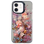 For iPhone 11 Flower Series Color Silver TPU Hybrid PC Phone Case(Colorful Flowers CK117)
