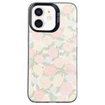For iPhone 11 Flower Series Color Silver TPU Hybrid PC Phone Case(Tulip CK121)