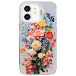 For iPhone 11 Flower Series Color Silver TPU Hybrid PC Phone Case(Colorful Flowers CW114)
