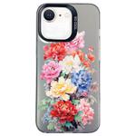 For iPhone SE 2022 / SE 2020 / 8 / 7 Flower Series Color Silver TPU Hybrid PC Phone Case(Colorful Flowers CK111)