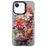 For iPhone SE 2022 / SE 2020 / 8 / 7 Flower Series Color Silver TPU Hybrid PC Phone Case(Colorful Flowers CK115)