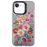 For iPhone SE 2022 / SE 2020 / 8 / 7 Flower Series Color Silver TPU Hybrid PC Phone Case(Colorful Flowers CK118)