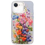 For iPhone SE 2022 / SE 2020 / 8 / 7 Flower Series Color Silver TPU Hybrid PC Phone Case(Colorful Flowers CW112)