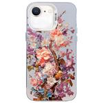 For iPhone SE 2022 / SE 2020 / 8 / 7 Flower Series Color Silver TPU Hybrid PC Phone Case(Colorful Flowers CW117)