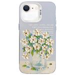 For iPhone SE 2022 / SE 2020 / 8 / 7 Flower Series Color Silver TPU Hybrid PC Phone Case(Daisy CW120)