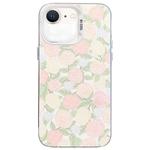 For iPhone SE 2022 / SE 2020 / 8 / 7 Flower Series Color Silver TPU Hybrid PC Phone Case(Tulip CW121)