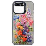 For iPhone 8 Plus / 7 Plus Flower Series Color Silver TPU Hybrid PC Phone Case(Colorful Flowers CK112)