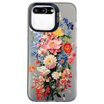 For iPhone 8 Plus / 7 Plus Flower Series Color Silver TPU Hybrid PC Phone Case(Colorful Flowers CK114)