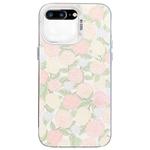 For iPhone 8 Plus / 7 Plus Flower Series Color Silver TPU Hybrid PC Phone Case(Tulip CW121)