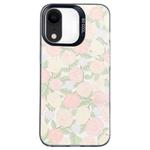For iPhone XR Flower Series Color Silver TPU Hybrid PC Phone Case(Tulip CK121)
