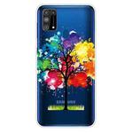 For Samsung Galaxy M31 Shockproof Painted Transparent TPU Protective Case(Oil Painting Tree)