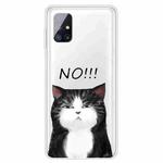 For Samsung Galaxy M51 Shockproof Painted Transparent TPU Protective Case(NO Cat)