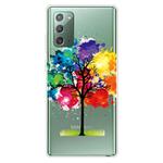 For Samsung Galaxy Note20 Shockproof Painted Transparent TPU Protective Case(Oil Painting Tree)
