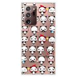 For Samsung Galaxy Note20 Ultra Shockproof Painted Transparent TPU Protective Case(Mini Panda)