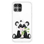 For iPhone 12 mini Shockproof Painted Transparent TPU Protective Case(Bamboo Bear)