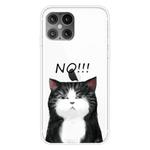 For iPhone 12 Pro Max Shockproof Painted Transparent TPU Protective Case(NO Cat)