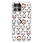 For iPhone 12 Pro Max Shockproof Painted Transparent TPU Protective Case(Mini Panda)