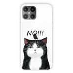 For iPhone 12 / 12 Pro Shockproof Painted Transparent TPU Protective Case(NO Cat)