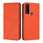 For TCL 30 XE 5G Strong Magnetic Frosted Flip Leather Phone Case(Orange)