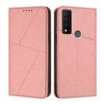 For TCL 30 XE 5G Strong Magnetic Frosted Flip Leather Phone Case(Pink)