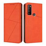 For TCL 30 XL Strong Magnetic Frosted Flip Leather Phone Case(Orange)