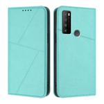 For TCL 30 XL Strong Magnetic Frosted Flip Leather Phone Case(Light Blue)