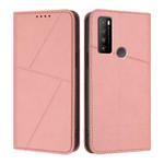 For TCL 30 XL Strong Magnetic Frosted Flip Leather Phone Case(Pink)