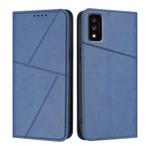 For TCL 30T Strong Magnetic Frosted Flip Leather Phone Case(Royal Blue)