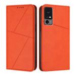For TCL 40 XE / 40 X / 40 NxtPaper 5G Strong Magnetic Frosted Flip Leather Phone Case(Orange)