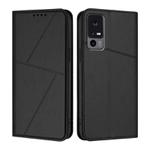 For TCL 40 XE / 40 X / 40 NxtPaper 5G Strong Magnetic Frosted Flip Leather Phone Case(Black)