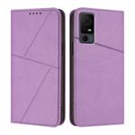 For TCL 40 XL Strong Magnetic Frosted Flip Leather Phone Case(Light Purple)