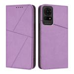 For TCL 50 LE / K23 / K24 Strong Magnetic Frosted Flip Leather Phone Case(Light Purple)